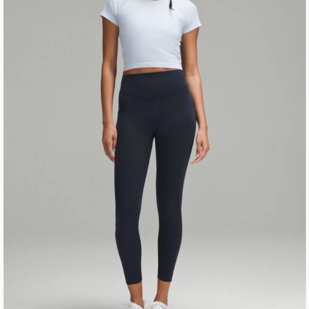 Lululemon - Wunder Under Smoothcover Tights W/Pockets 25” - True Navy - NWT